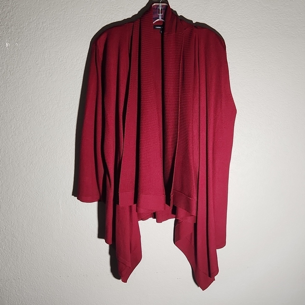Cable & Gauge Womens Cardigan Size XL Red ish Waterfall